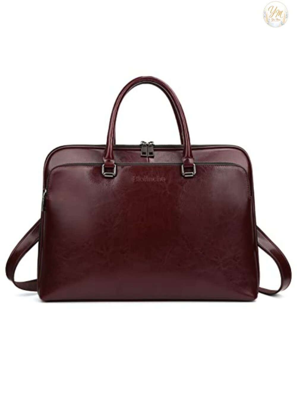 Genuine Leather Laptop Messenger Shoulder Bag 15.6" Work Briefcase Handbag